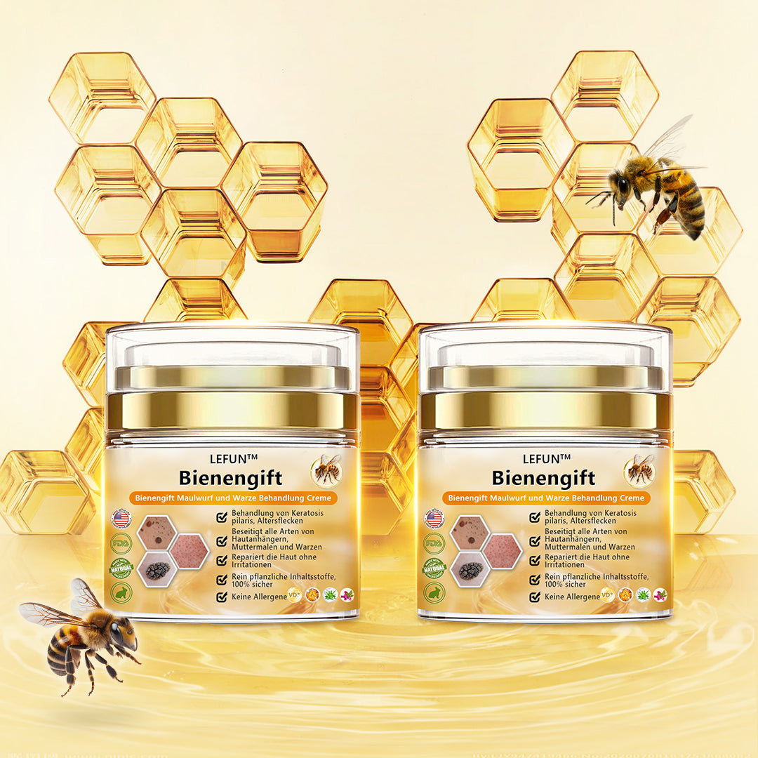 🌻🐝[🌟Offizieller Markenshop🌟] LEFUN™ Bienengift Maulwurf und Warze Behandlung Creme(👨‍⚕AAD EMPFIEHLT)