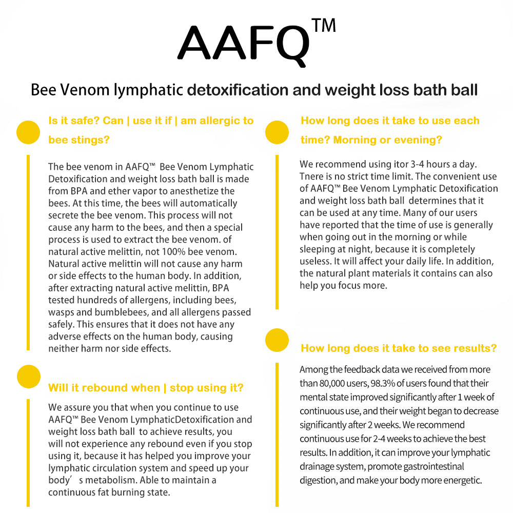 🐝AAFQ™ Bee Venom Lymphatic Drainage Weight Loss Bath Ball🔥 (for all lymphatic problems and obesity)