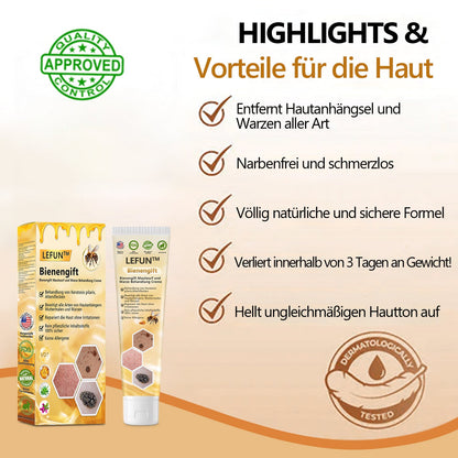 🌻🐝[🍀Offizieller Markenshop🍀] LEFUN™ Bienengift Maulwurf und Warze Behandlung Creme(👨‍⚕AAD EMPFIEHLT)