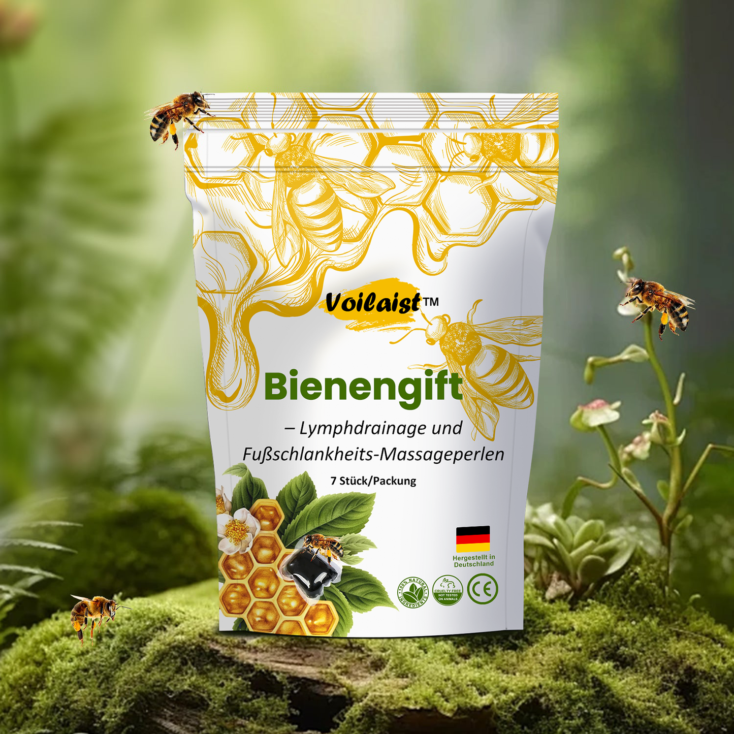 Voilaist™ Bienenlymphatischer Drainage- & schlankender Fußbad-Körner (Für alle lymphatischen Probleme und Ödeme)-Empfehlung des Arztes