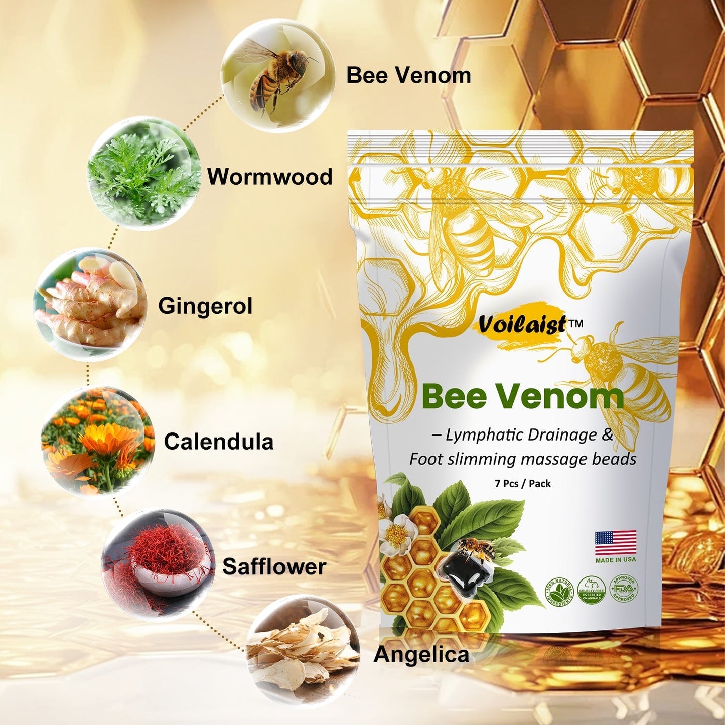 🐝 Voilaist™  Bienengift-Lymphdrainage & schlankmachendes Fußbad