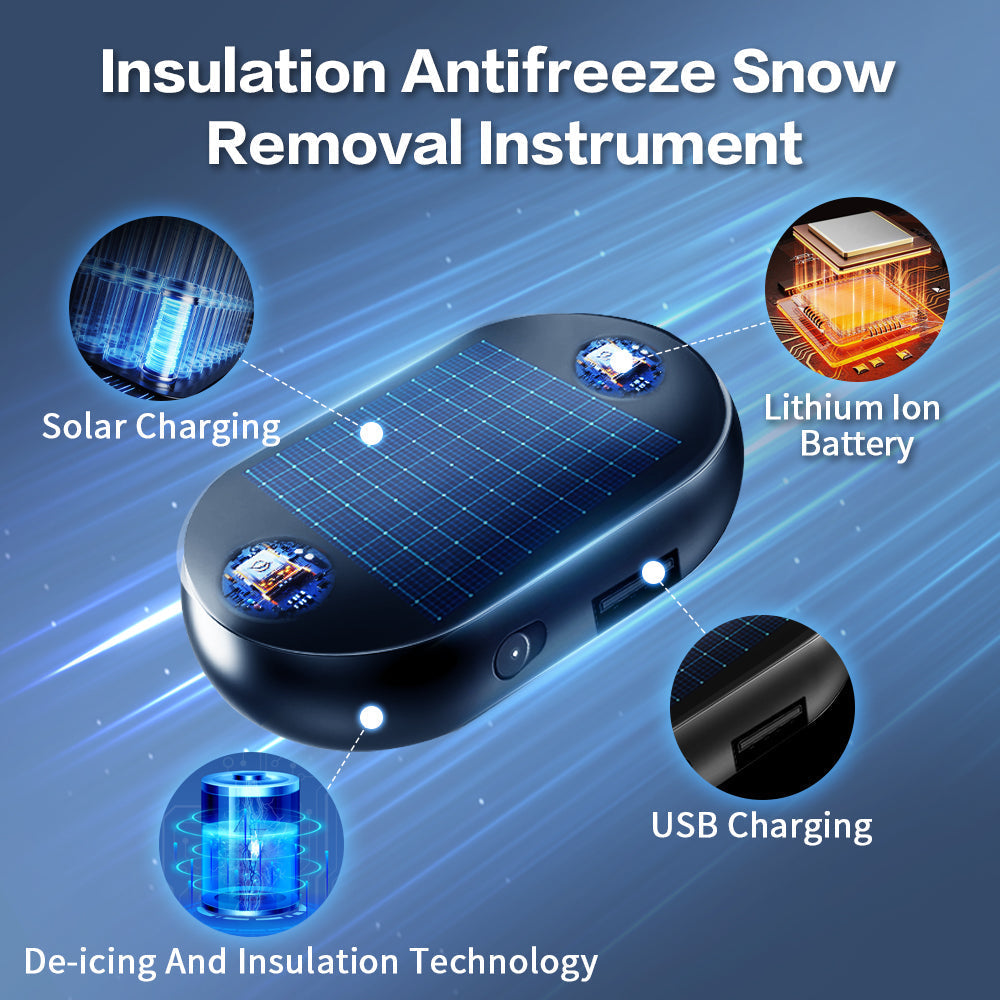 Removal™ Solar Elektromagnetischer molekularer Interferenz-Gefrier- und Schneeentferner – wiederaufladbar – hergestellt in den USA